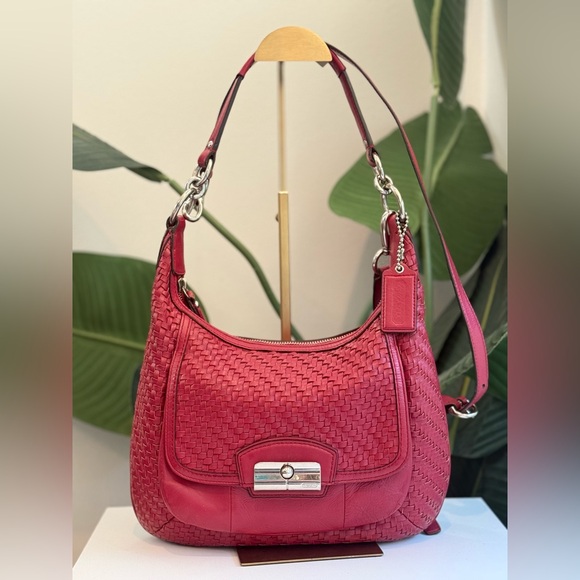 Coach Handbags - Coach ‘Kristin Woven Leather Hobo’